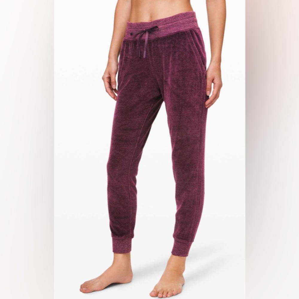 NWOT Lululemon Warm Down Jogger *Velour
Heathered Arctic Plum